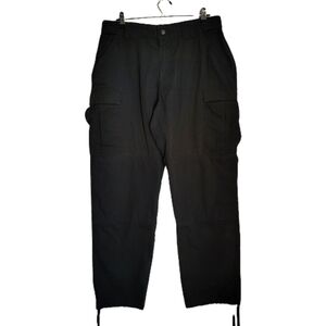 5.11 Tactical Pants Mens Size 34 L Large Black Cargo Tie Hem